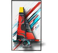 WETCEAOM Pannello da parete compatibile con Lego 42174 Technic Emirates Team New Zealand AC75, cornice da parete, dimensioni: 19,7 x 80 cm (modello non incluso)