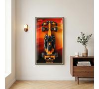 WETCEAOM Pannello da parete illuminato a LED compatibile con Lego Technic McLaren MCL39 42228, compatibile con telaio per montaggio a parete per auto Lego, telecomando di illuminazione COB a 3 colori