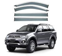 WETCL Deflettori Finestrini Auto per Mitsubishi Pajero Sport MK2-KG-KH-PB 2009-2015, Deflettori Aria per Auto Durata Impermeabile Guard Deflettori Auto Accessori