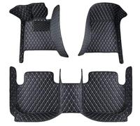 WETCL Tappetini Abitacolo in Pelle per BMW 2 Series Gran Tourer 216d F46/218d F46 2015-2023 2024, Tappetino Tutto Compreso Impermeabile Copertura Completa Protezione Mats,Black-Beige