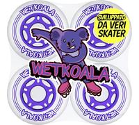 WETKOALA Ruote per pattini in linea 80mm 85A (4 pezzi) forte aderenza e lunga durata su ogni superficie per pattini in linea, monopattini, waveboard, roller e altro