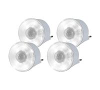 Wetry Luce Notturna da Presa con Sensore di Movimento, 6500K, 4 Pezzi | Sensore crepuscolare, automatico, 3W, bianco freddo, tutta la casa