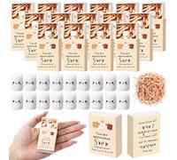 Wettarn 24 set di regali di apprezzamento per i dipendenti della squadra S'More Marshmallow ornamenti con mini confezione regalo regali di ringraziamento di Natale Regali di parole ispiratori note