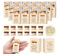 Wettarn 24 set di regali di apprezzamento per i dipendenti della squadra S'More Marshmallow ornamenti con mini confezione regalo regali di ringraziamento di Natale Regali di parole ispiratori note