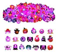 Wettarn 300 pezzi di Halloween LED Light Up Anelli Halloween Flash Giocattoli Bomboniere in Bulk per Goodie Bag Fillers Stuffers Regali Decorazione