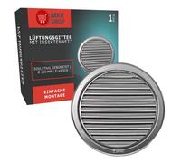 Wetterschutz Lamellen Edelstahl Lüftungsgitter Ø 150 mm Zuluft Abluft rund Mi...