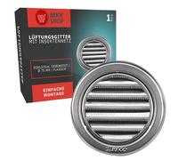 Wetterschutz Lamellen Edelstahl Lüftungsgitter Ø 75 mm Zuluft Abluft rund mit... #1