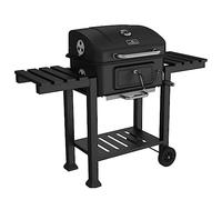 Wetterstein® Barbecue a carbonella XXL con grande ripiano doppio, manico in acciaio inox, termometro, superficie verniciata a polvere e vari dettagli