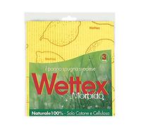 Wettex Pannospugna Morbido 100% Naturale, Confezione da 3 Panni