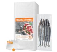 Wevac Core Sacchetti Sottovuoto Goffrati 15x40cm 50 Pezzi con 5 Protezioni Anti-Foratura, Buste Professionali per Ossa e Costine, Senza BPA, Sous Vide, Super Resistenti