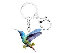 WEVENI Acrilico Colibrì Portachiavi Uccello Regali Gioielli per Donne Ragazza Borsa Borsa Auto Accessori Charms, Verde, W2L2
