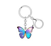 WEVENI Carino Farfalla Portachiavi Acrilico Bug Gioielli Buterrfly Regali per le Donne Ragazze Borsa Portafortuna Charms Auto Portachiavi Accessori (Colorato)