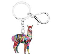 WEVENI Carino Llama Portachiavi Alpaca Portachiavi Moda Llama Regali per Signore Donna Ragazze Llama Decor Purse Charms (Multicolore)