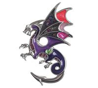 WEVENI Lega Fantasia Dinosauro Drago Spilla Gioiello Smalto Spille per Donna Lady Ragazze Moda Gioielli Regalo (Viola)