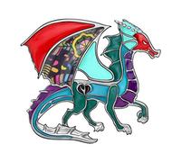 WEVENI Lega Fantasia Dinosauro Drago Spilla Gioiello Smalto Spille per Donna Lady Ragazze Moda Gioielli Regalo (Lime)