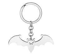 WEVENI Novità Halloween Grim Reaper Portachiavi Teschio Portachiavi Auto Borsa Borsa Accessori Charms per Donna Ragazze Teschi Regali (Pipistrello Argento)