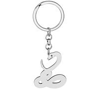 WEVENI Portachiavi a serpente a sonagli in acciaio inox, per donne e ragazze, Serpente a sonagli grigio