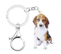 WEVENI Portachiavi in acrilico a forma di cane beagle, accessorio per donne e ragazze, ciondolo per borsa o auto (Beagle B)