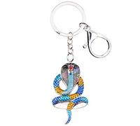 WEVENI, portachiavi in lega smaltata, con serpente di cobra, per donne, ragazze, borsa per auto