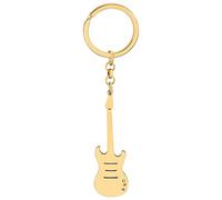 WEVENI Simpatico Portachiavi A Forma di Chitarra In Acciaio Inossidabile per Donna e Ragazze (Oro)