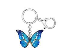 WEVENI Simpatico portachiavi a forma di farfalla, idea regalo per donne e ragazze, borse, portafogli, chiavi dell'auto, accessori, W2L2