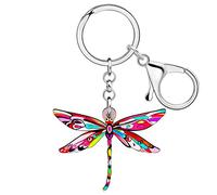WEVENI Simpatico portachiavi a forma di libellula in acrilico per donne e ragazze, portachiavi con ciondolo a forma di libellula, accessori per, Libellula C, W2L2
