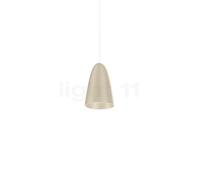 Wever & Ducré Cozy Cone 1.0 Lampada a sospensione LED, rosone bianco/paralume grigio seta