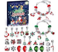 WEVOL Calendario Avvento 2025 Bambina, Calendario dell'avvento Gioielli Natale Ragazze Kinder, Braccialetti con Ciondoli Regalo di Natale Bambini Ragazze 5 6 7 8 9 10 11 12 13 Anni