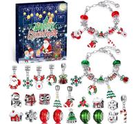 WEVOL Calendario Avvento 2025 Gioielli Bambina, Calendario Avvento Bracciale Bambini Kinder, Braccialetti con Ciondoli Regalo di Natale Bambina Ragazze 5 6 7 8 9 10 11 12 13 Anni