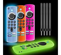 Wevove Custodia protettiva morbida per telecomando, in silicone antiscivolo, antiurto, con cordino che si illumina al buio (solo verde e blu che si illuminano al buio)