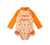 weVSwe Costumi da Bagno per Neonati E Neonate UPF 50+ Costume da Bagno UV per Bambini Interi Rash Guard Sunuit Cambio Rapido Frutta Arancione Neonato 18-24 Mesi