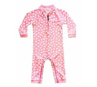 weVSwe Neonate Costume da Bagno Bambino Protezione Solare Rash Guard One Piece Pink Heart Crotch Zipper per Un Facile Cambio del Pannolino 0-6 Mesi
