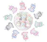 WEWAYSMILE 10 Pezzi Perline Silicone Animale e Del Fumetto - Adatto per Catena Chiave, Braccialetto, Ghirlanda, Collana, Mestieri e Gioielli (Unicorno)