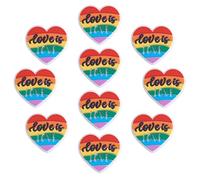 WEWAYSMILE 10 Pezzi Perline Silicone,Perle di Silicone Animale,Perle di Silicone Del Fumetto,Adatto per la Catena Chiave del Braccialetto Della Ghirlanda Della Collana Mestieri Gioielli(Amore)