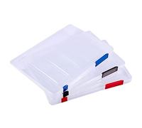 WEWAYSMILE 3 pz 3 colori Scatola Portariviste A4, Portadocumenti In Plastica Trasparente, Scatola per File A4, per La Conservazione Dei Libri, Carta e Riviste