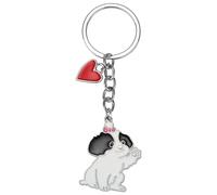 WEWAYSMILE Portachiavi Portachiavi Cane, Portachiavi In Metallo Per Cani Piccola Taglia, Per Regalo Personalizzato Etichetta Portachiavi Auto Decorativa, Lungo 4,02 pollici/10,2 cm