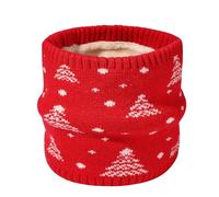 WEWE Scaldacollo invernale per uomo e donna, tubo flessibile in pile, sciarpa per il viso, maschera antivento, sciarpa circolare per sci, outdoor e tutti i giorni, W41, Colore: rosso, Taglia unica