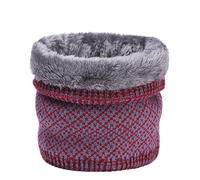 WEWE Scaldacollo invernale per uomo e donna, tubo flessibile in pile, sciarpa per il viso, maschera antivento, sciarpa circolare per sci, outdoor e uso quotidiano, W47, Colore: rosso, Taglia unica