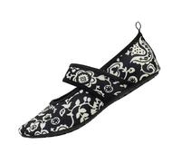 WeWee® Scarpe da donna a piedi nudi, taglia 35 - 43, con fascia di supporto per una tenuta perfetta, leggere e flessibili, da donna, per piedi liberi, Croce di fiori bianchi, 37/38 EU