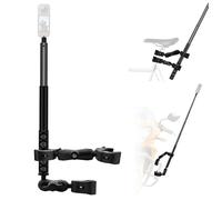 WEWOGA Kit Montaggio Moto Supporto Manubrio Invisibile 47"compatibile con Insta360 X5/X4/X3/X2/ONE RS, Osmo 360 dotato Doppie Teste Sferiche, Super Morsetti Adattatore Action Camera Video Ciclismo/UTV