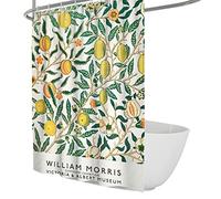 Wewoo Home Frutta Melograno Stampe tende da doccia William Morris Pattern tende da bagno Easy Care Quick Dry tende da vasca Con Ganci W200xL240cm