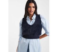 WeWoreWhat - Maglione senza maniche soffice blu navy con scollo a V XL