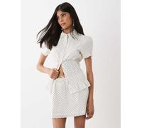 WeWoreWhat - Minigonna bianca a pois-Bianco M