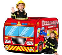 WEXFFU Casetta giocattolo pop-up per bambini, tenda da gioco dei vigili del fuoco, tenda da gioco pop-up pieghevole con borsa per il trasporto, giocattolo per interni ed esterni, per ragazzi e ragazze