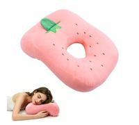 WEXFFU Cuscino Per Piercing, Piercing Cuscino A Forma Di Fragola | MorbidoCuscino Per Riposo, Grazioso CuscinoCon Foro Per Le Orecchie, CuscinoCon Foro Per Dormire In Aula, Uffici, Biblioteche