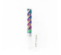 WEXWE Tools - Fresa a estremità quadrata extra lunga in carburo da 1,9 cm, per alluminio, lega di rame, plastica, lunghezza totale 15,2 cm, rivestimento DLC a 3 scanalature HRC 62 gradi, punte per