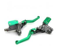Wexxaii Leva del freno 22mm 7/8 Motorcycle Handlebar Master Cylinder Levers Brake Hydraulic Clutch Pump for Honda SH 125 Yamaha Aerox Pitbike(Verde)
