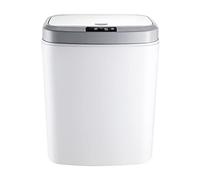 WEYFH Pattumiera Intelligente da 16 Litri con sensore di Movimento, Batteria Ricaricabile e Luce Notturna, Cestino Elettrico Senza Contatto per Cucina, Soggiorno, Bagno e Ufficio, Colore Bianco.