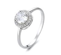 WEYIMVTO anello con diamante, Anello con diamanti, anello rotondo quattro griffe e for regali da donna(8)