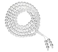 WEYIMVTO Collana con 108 rosari di Buddha in cristallo bianco brasiliano